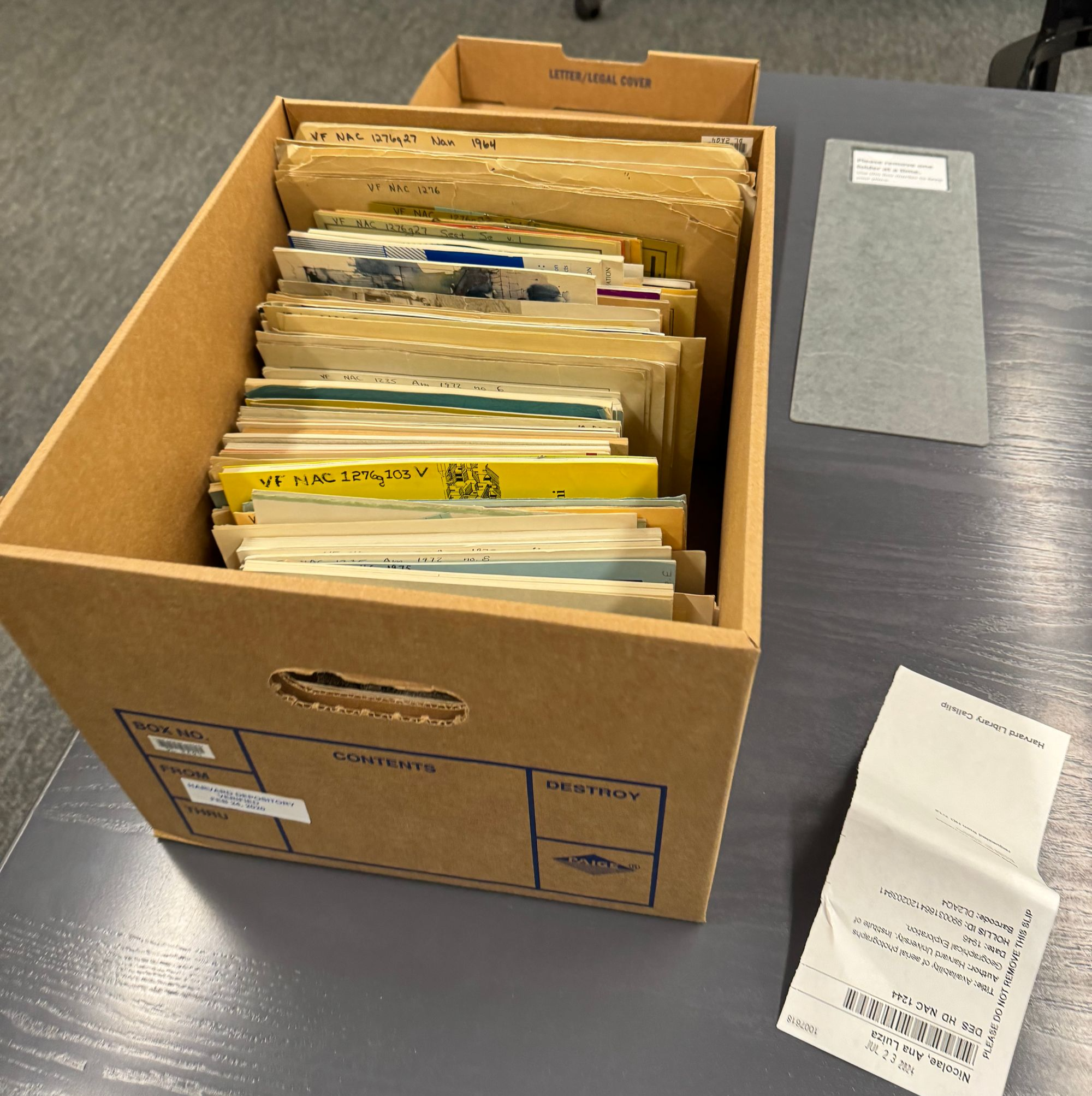Box of materials