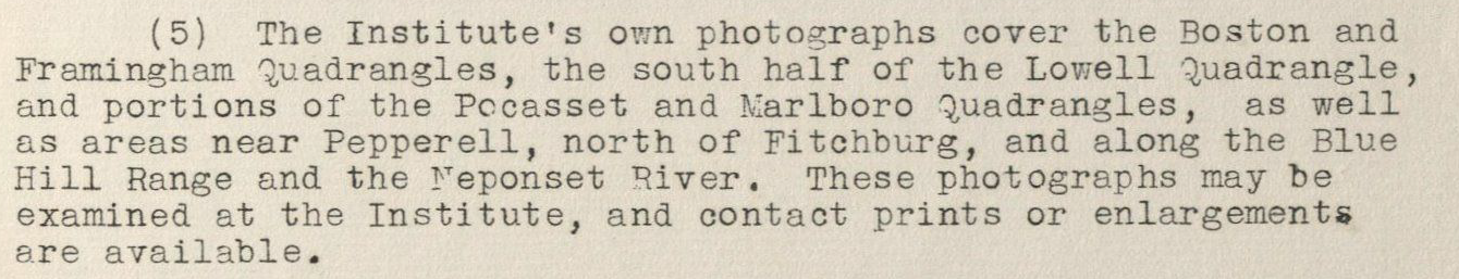 Fischer's inventory of MWRA photos