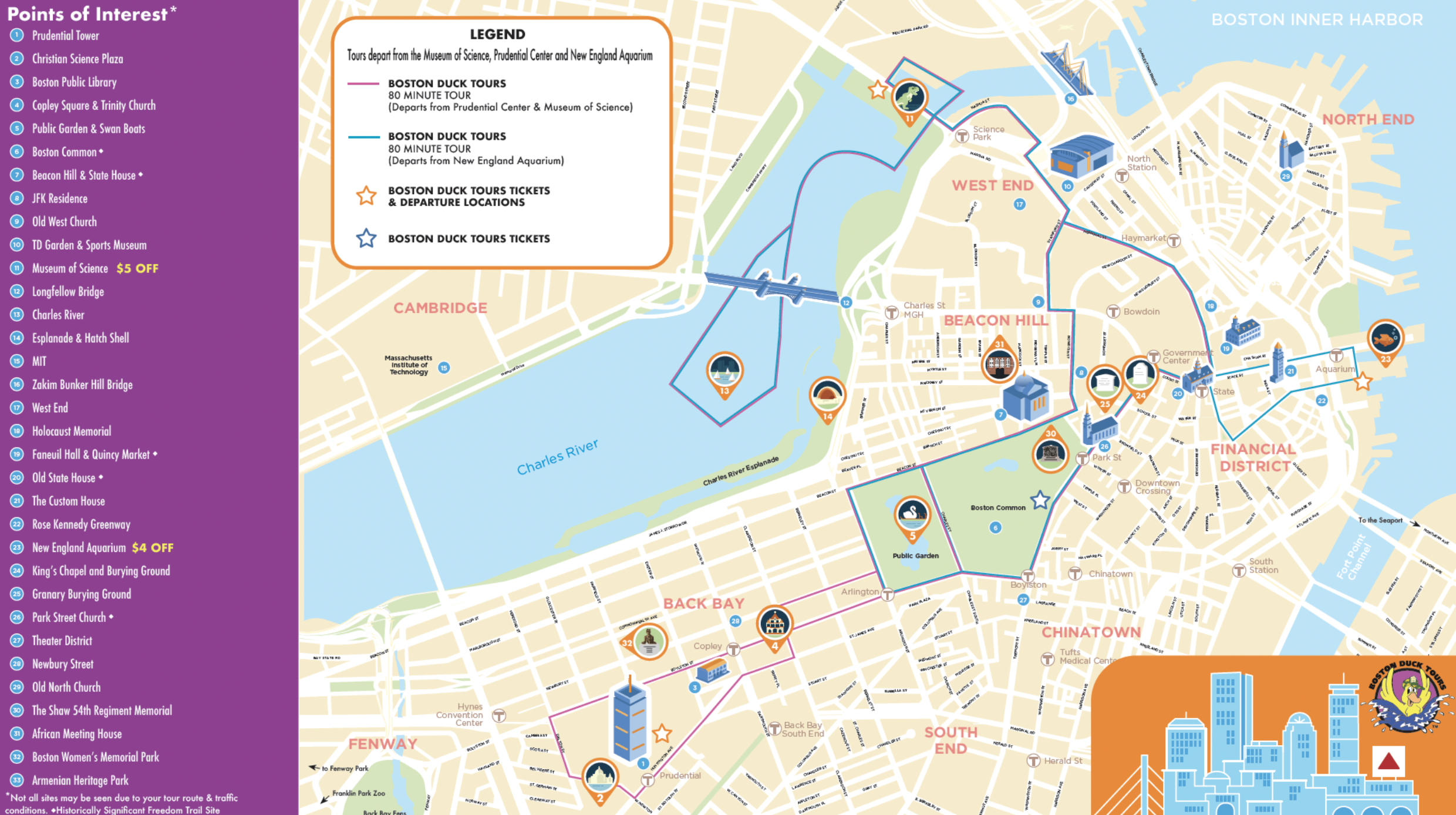 duck tour map