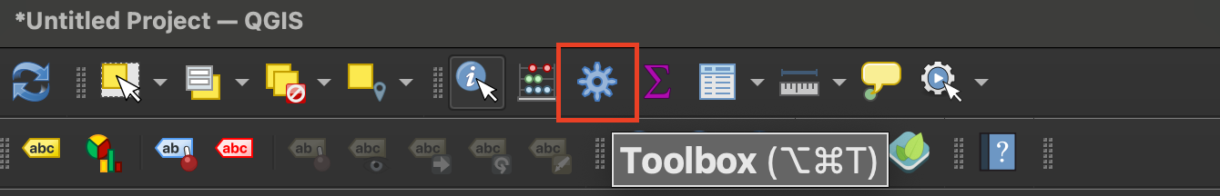 Toolbox icon in QGIS