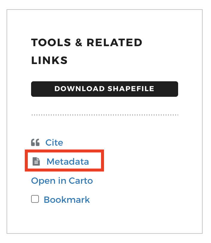 Metadata side-bar in HGL