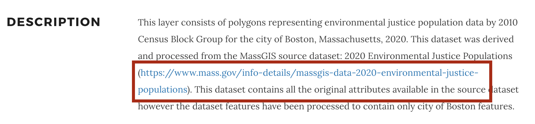 Dataset description