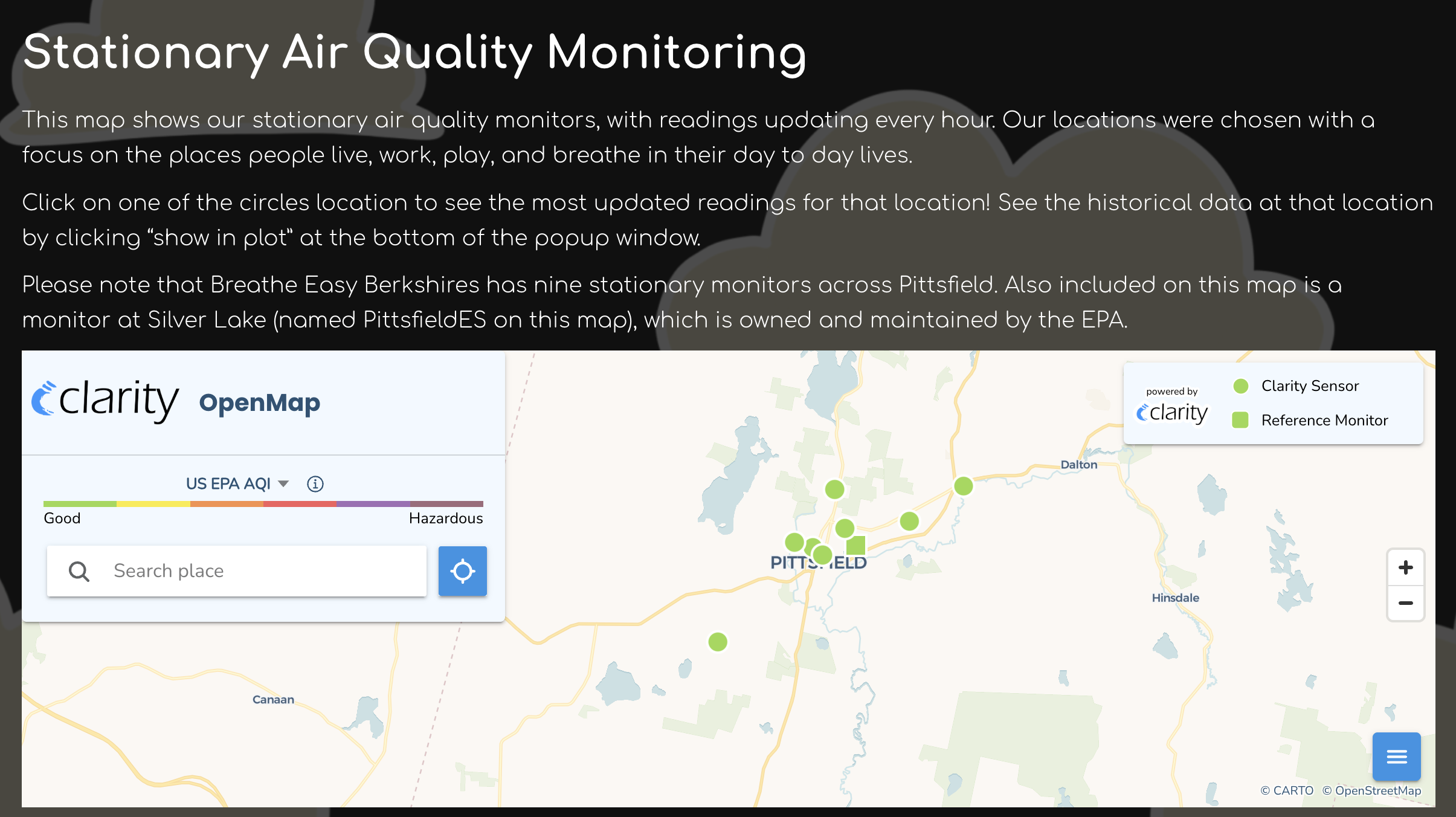 Breathe Easy Berkshires web map