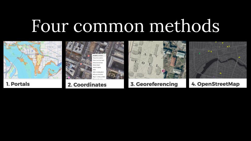 slide showing four modules with the title “four common approaches”